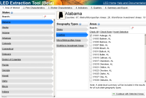 Screenshot of the LED Extraction Tool